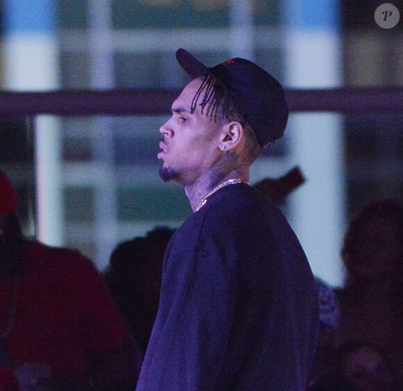 Chris Brown en concert pendant la "NighSplash Party" au Drai's Beachclub à Las Vegas, le 26 avril 2016.