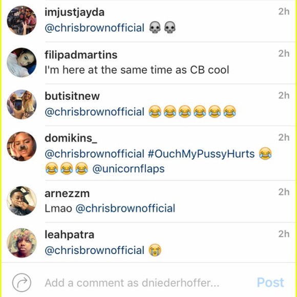 Chris Brown prenant position sur le clash opposant Kanye West et Kim Kardashian à Taylor Swift. Le 18 juillet 2016 sur Instagram.