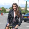 Exclusif - Iris Mittenaere (Miss France 2016) lors de l'essayage des vélos avant le début de l'Etape du Coeur 2016 pour le compte de Mécénat Chirurgie Cardiaque à l'Hôtel Appart'City à Montélimar, le 14 juillet 2016. © CVS/Bestimage