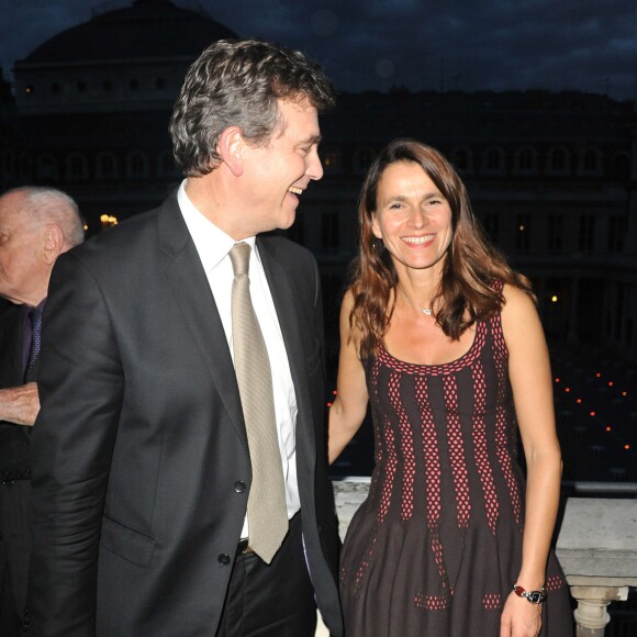 Aurelie Filippetti et Arnaud Montebourg en octobre 2013 à Paris lors de la remise du prix de l'Andam au ministère de la Culture. Ils ont accueilli en septembre 2015 une petite fille, Jeanne.