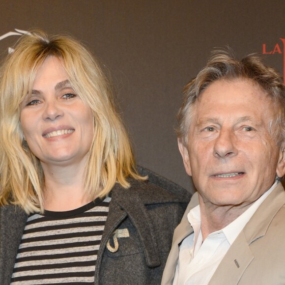 Emmanuelle Seigner et Roman Polanski à Paris le 24 octobre 2013.