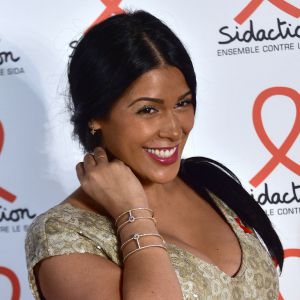 Ayem Nour enceinte - Soirée de lancement du Sidaction 2016 au Musée du Quai Branly à Paris le 7 mars 2016. © Giancarlo Gorassini/Bestimage