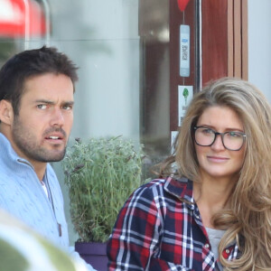 Spencer Matthews et sa compagne Lauren Hutton déjeunent en amoureux à Londres le 23 juin 2015