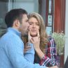 Spencer Matthews et sa compagne Lauren Hutton déjeunent en amoureux à Londres le 23 juin 2015