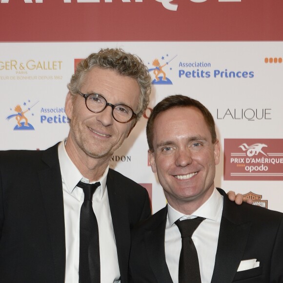 Denis Brogniart et Björn Goop - Dîner de gala du 95ème Prix d'Amérique Opodo en soutien à l'association "Petits Princes" au Pavillon Vendôme à Paris. Le 30 janvier 2016 © Coadic Guirec / Bestimage