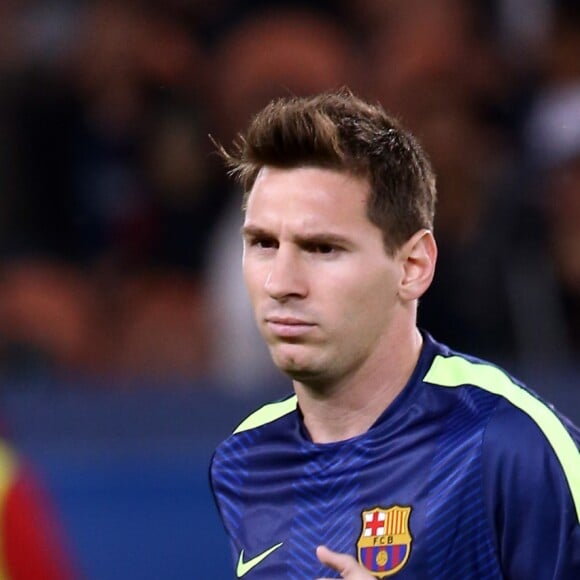 Lionel Messi - Match PSG-Barcelone de la Ligue des Champions 2014 au parc des princes à Paris le 30 septembre 2014.