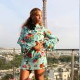 Photo de Beyoncé, toute de Gucci vêtue à Paris. Juillet 2016.
