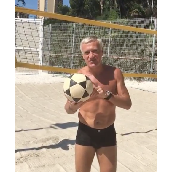 Didier Deschamps a filmé sa réponse à Christian Vieri, qui l'avait provoqué avec humour via les réseaux sociaux. Photo Instagram, août 2016.