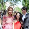 Caroline Receveur et son compagnon Valentin avec Tao Tao au défilé de mode Dior Hommes printemps-été 2017 au Tennis Club de Paris, le 24 juin 2016. © CVS / Veeren / Bestimage