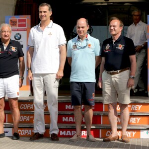 Le roi Felipe VI d'Espagne au Club royal nautique de Palma de Majorque lors de la 35e édition de la Copa del Rey, le 5 août 2016.