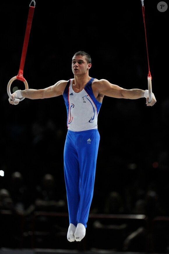 Samir Aït Saïd ena vril 2010 à Paris lors d'une épreuve de la Coupe du monde. Le gymnaste a été victime d'une double fracture ouverte tibia péroné à la réception d'un saut le 6 août 2016 lors des épreuves de gymastique des Jeux olympiques de Rio de Janeiro. Photo by Henri Szwarc/ABACAPRESS.COM