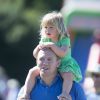 Mike Tindall et sa fille Mia au British Eventing Festival qui a lieu dans le parc de Gatcombe le 6 août 2016.