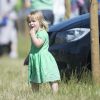 Mia Tindall s'amuse au British Eventing Festival qui a lieu dans le parc de Gatcombe. Stroud, Angleterre, le 6 août 2016.