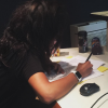Amel Bent en studio d'enregistrement. Photo publiée sur Instagram, le 6 août 2016
