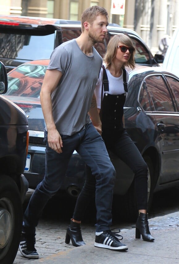 Taylor Swift et son petit ami Calvin Harris à New York, le 28 mai 2015.