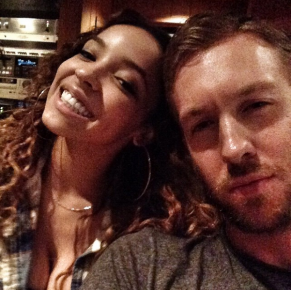 Calvin Harris et Tinashe en studio. Octobre 2014.