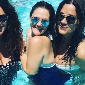 Drew Barrymore à Las Vegas avec ses copines le 7 août 2016