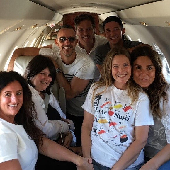 Drew Barrymore et son groupe d'amis à Las Vegas le 6 août 2016