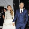 Blake Lively et son mari Ryan Reynolds - Gala de l'amfAR 2016 au Cipriani Wall Street à New York, le 10 février 2016.