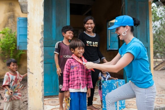 Katy Perry, ambassadrice de bonne volonté de l'UNICEF en visite au Vietnam, le 27 mai 2016.