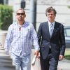 Exclusif - Conrad Hilton arrive au tribunal à Los Angeles avec ses parents Kathy et Rick Hilton, le 16 juin 2015