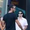 Exclusif - Nabilla Benattia et son compagnon Thomas Vergara se promenent dans les rues de Hollywood. Le 25 aout 2013