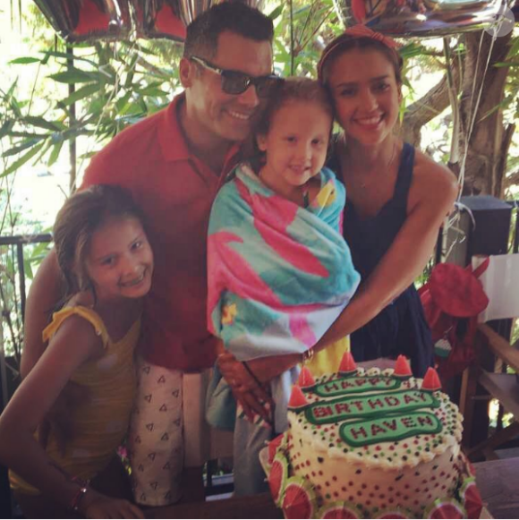 Jessica Alba en famille à l'occasion de l'anniversaire de sa fille Haven