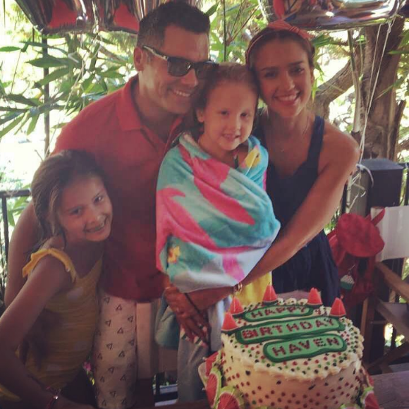 Jessica Alba en famille à l'occasion de l'anniversaire de sa fille Haven