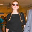 Amber Heard lors de son arrivée à l'aéroport de Los Angeles le 12 août 2016