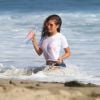 Kristina Colonna en pleine séance photo pour 138 water à Malibu, le 2 août 2016.