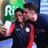 Simone Biles et Zac Efron, à Rio, le 16 août 2016