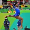 Simone Biles, en compétition pour la médaille d'or, à Rio, le 16 août 2016
