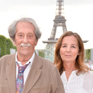 Exclusif - Jean Rochefort et sa femme Françoise Vidal lors de la soirée du Grand Prix Longines Global Champions Tour au Longines Paris Eiffel Jumping au Champ-de-Mars à Paris, le 4 juillet 2015.