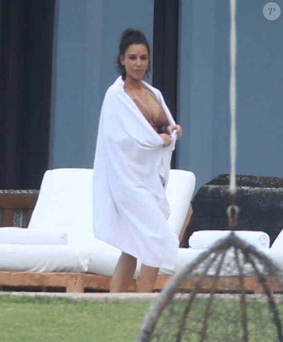 Kim Kardashian en vacances à Puerto Vallarta au Mexique, le 18 août 2016.