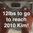 Kim Kardashian dévoile ses kilos perdus post-grossesse, mai 2016. (59 kilos, "plus que 5 kilos pour récupérer mon poids de 2010").