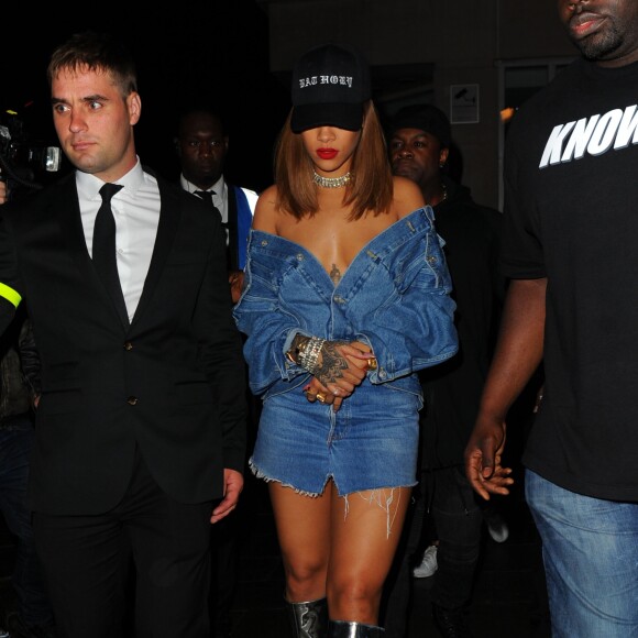 Rihanna au Tape Nightclub à Londres le 20 août 2016.