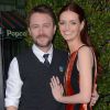 Chris Hardwick et sa fiancée Lydia Hearst à l'inauguration des nouvelles zones thématiques liées à l'univers d'Harry Potter "The Wizarding World Of Harry Potter" à Universal City le 5 avril 2016.