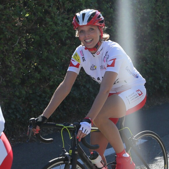 Semi-Exclusif - Sylvie Tellier - L'équipe de l'Etape du Coeur 2016 pour le compte de Mécénat Chirurgie Cardiaque lors de la course au départ de Bourg-Saint-Andéol, le 15 juillet 2016. © CVS/Bestimage