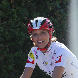 Semi-Exclusif - Sylvie Tellier - L'équipe de l'Etape du Coeur 2016 pour le compte de Mécénat Chirurgie Cardiaque lors de la course au départ de Bourg-Saint-Andéol, le 15 juillet 2016. © CVS/Bestimage