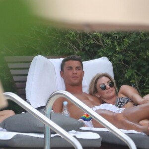 Exclusif - Cristiano Ronaldo avec Cassandre Davis à Miami le 30 juillet 2016