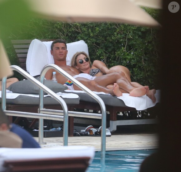 Exclusif - Cristiano Ronaldo avec Cassandre Davis à Miami le 30 juillet 2016