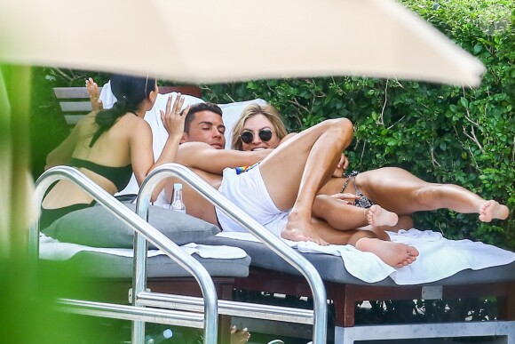 Exclusif - Cristiano Ronaldo avec Cassandre Davis à Miami le 30 juillet 2016
