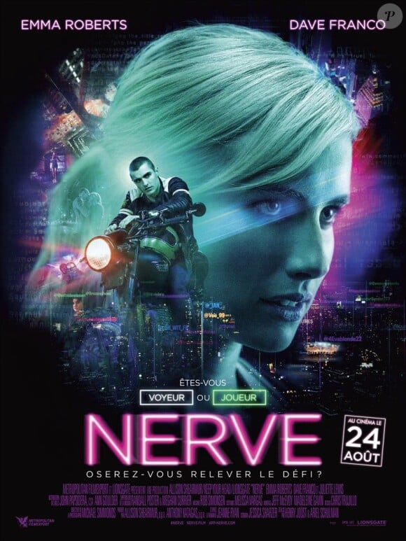 Affiche du film Nerve en salles le 24 août 2016