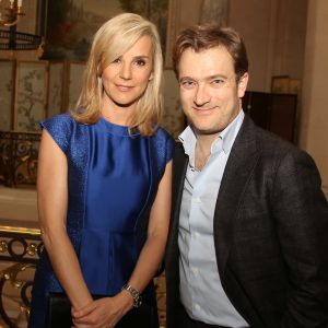 Laurence Ferrari et son mari Renaud Capuçon - Photocall de la cérémonie des "GQ 2015, Les Hommes de l'Année" au Shangri-La Hotel à Paris, le 25 janvier 2016.