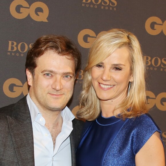Laurence Ferrari et son mari Renaud Capuçon - Photocall de la cérémonie des "GQ 2015, Les Hommes de l'Année" au Shangri-La Hotel à Paris, le 25 janvier 2016.