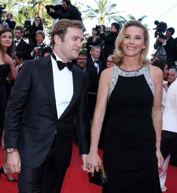 Laurence Ferrari (robe Paule Ka) et son mari Renaud Capuçon - Montee des marches du film "Le Passe" lors du 66 eme Festival du film de Cannes le 17 mai 2013