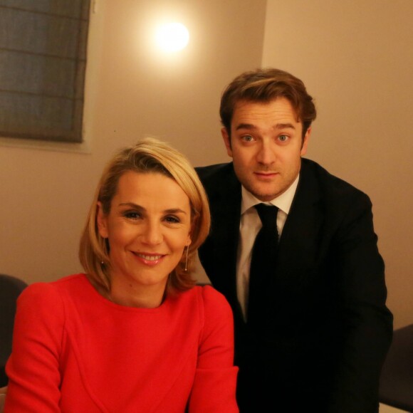 Laurence Ferrari et Renaud Capucon - Laurence Ferrari et son mari Renaud Capucon se sont retrouves sur la scene de la salle Pleyel pour un Concert En Famille, a Paris, le 15 decembre 2012.