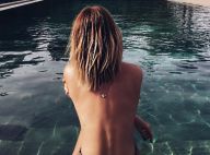 Caroline Receveur, torride et topless, au bord du piscine de rêve