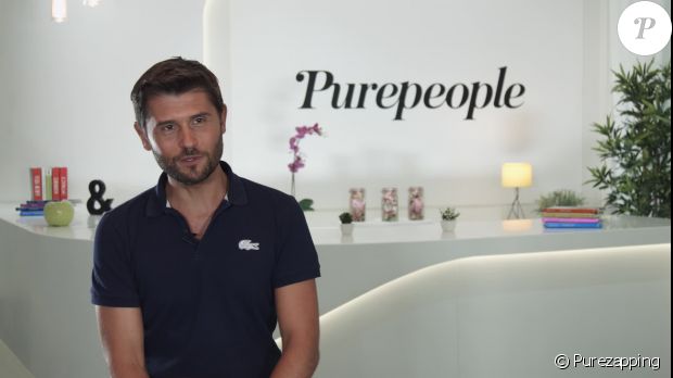 Christophe Beaugrand en interview pour Purepeople, le 27 août 2016.