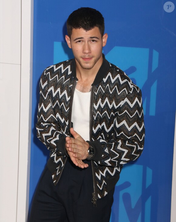 Nick Jonas - Photocall des MTV Video Music Awards 2016 au Madison Square Garden à New York. Le 28 août 2016